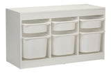 6-Bin Stackable Pull Out Organizer, White T6I8 - product image 1