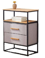 Fabric 2-Drawer 1-Shelf Storage Organizer, Wood N0T2 - product image 1