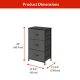Fabric 3-Drawer Storage Organizer, Grey R9B8 - product image 1