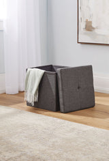 Folding Storage Ottoman, Grey M1J1 - product image 1