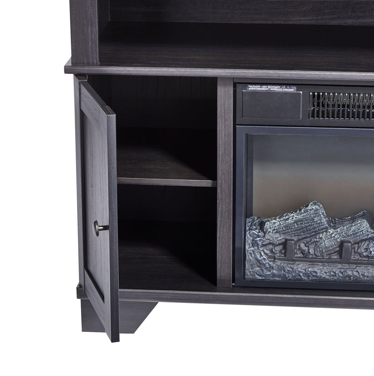 Hamilton Electric Fireplace TV Stand, 44.5-in, 1500W, Brown Cappucino N9S2 - product image 5