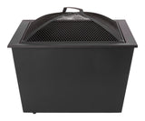 Lyall Square Outdoor Wood Firepit, 20-in, Black O6G2 - product image 1