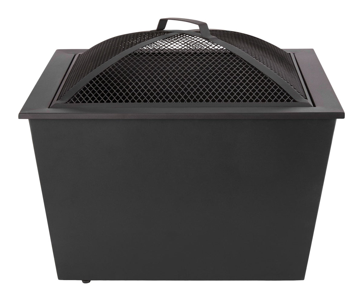 Lyall Square Outdoor Wood Firepit, 20-in, Black O6G2 - product image 1