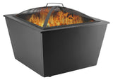 Lyall Square Outdoor Wood Firepit, 20-in, Black O6G2 - product image 4