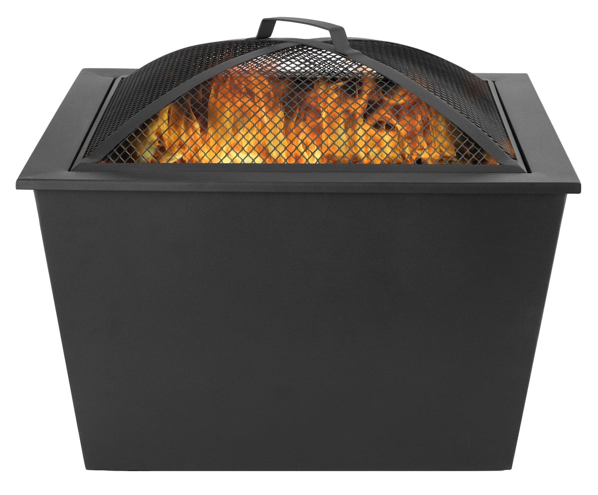 Lyall Square Outdoor Wood Firepit, 20-in, Black O6G2 - product image 5