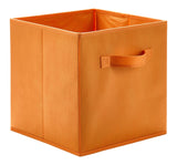 Orange Fabric Foldable Storage Cube Drawers, 10.5x11-in I4N0 - product image 1