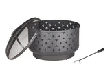 Round Outdoor Wood Burning Fire Pit, Steel, Black, 24-in N0L6 - product image 5
