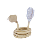 9-ft 16/2 Fabric Extension Cord, Right Angle Plug, 3 Outlets, Gold A4W5 - product image 1