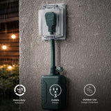 Electric 50-ft 14/3 Outdoor Power Cord with Wireless Remote & 3 Grounded Outlets, Green F5A3 - product image 8