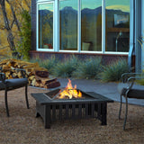 Square Wood Burning Fire Pit in Black, 34-in Z8V3 - product image 6