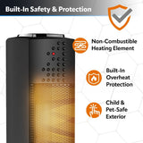 Ultra Slim Tower Ceramic Space Heater, 1500W, Black E2I0 - product image 7