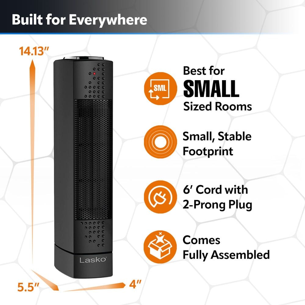 Ultra Slim Tower Ceramic Space Heater, 1500W, Black Z6B9 - product image 8