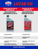 SAE 20W-50 High Performance Motorcycle Oil, 946-mL L0X9 - product image 4