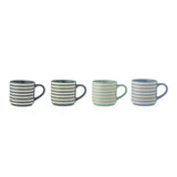 Blue Strip Stackable Mugs, Assorted Colours, 4-pk G6Z7 - product image 1