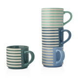 Blue Strip Stackable Mugs, Assorted Colours, 4-pk G6Z7 - product image 2