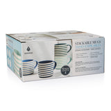 Blue Strip Stackable Mugs, Assorted Colours, 4-pk G6Z7 - product image 3