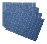 Blue Striped Woven Textilene Placemats, 13-in x 18-in, 4-pk J3J5 - product image 1