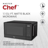 Matte Microwave, Black, 1.1-cu-ft A1F0 - product image 6
