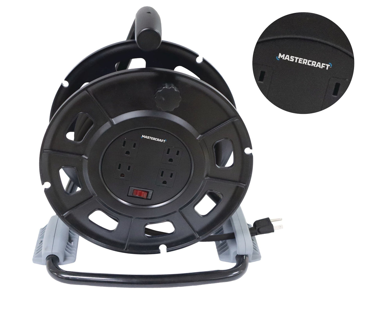50-ft 14-Gauge Black Cord Reel with Stand N4S0 - product image 3