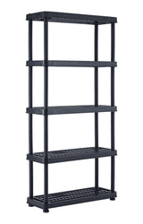 Adjustable 5-Shelf Resin/ Plastic Storage Rack/ Shelving Unit, 36 x 14 x 72-in A8X7 - product image 1