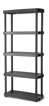 Adjustable 5-Shelf Resin/ Plastic Storage Rack/ Shelving Unit, 36 x 14 x 72-in A8X7 - product image 2