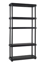Adjustable 5-Shelf Resin/ Plastic Storage Rack/ Shelving Unit, 36 x 14 x 72-in A8X7 - product image 3