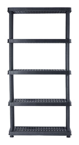 Adjustable 5-Shelf Resin/ Plastic Storage Rack/ Shelving Unit, 36 x 14 x 72-in A8X7 - product image 4