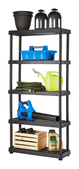 Adjustable 5-Shelf Resin/ Plastic Storage Rack/ Shelving Unit, 36 x 14 x 72-in A8X7 - product image 7