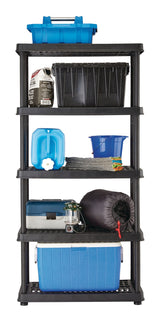 Adjustable 5-Shelf Resin/Plastic Storage Rack/Shelving Unit, 36 x 18 x 72-in B3Y4 - product image 4
