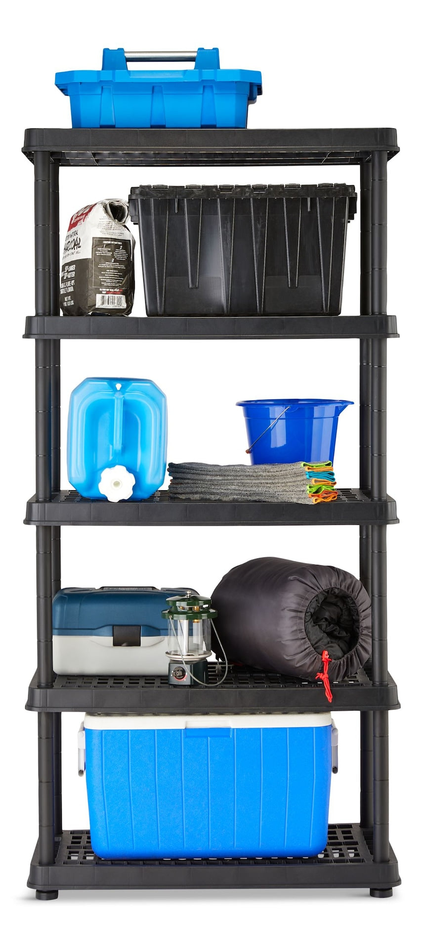 Adjustable 5-Shelf Resin/Plastic Storage Rack/Shelving Unit, 36 x 18 x 72-in B3Y4 - product image 5