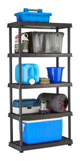 Adjustable 5-Shelf Resin/Plastic Storage Rack/Shelving Unit, 36 x 18 x 72-in B3Y4 - product image 6