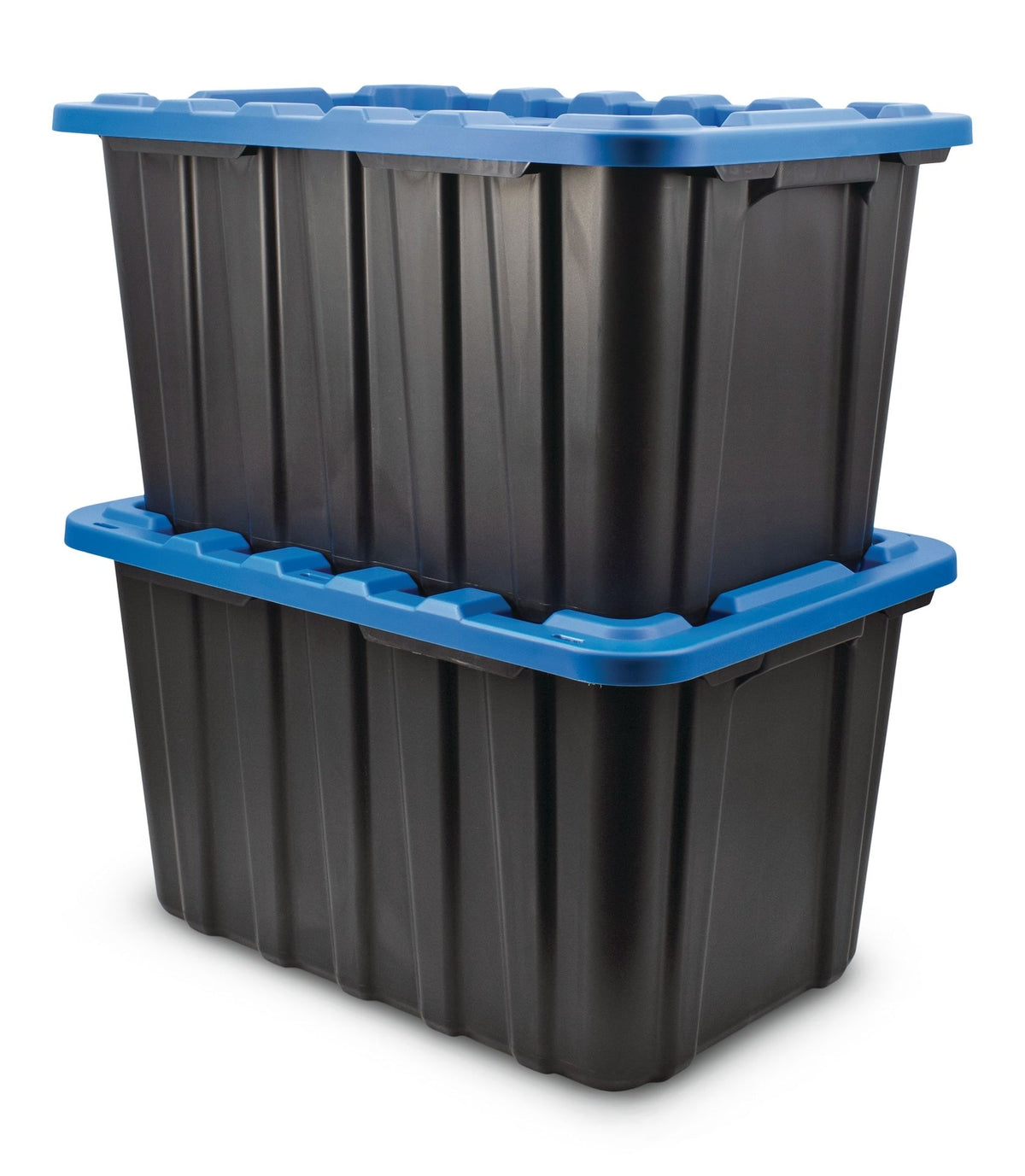 Heavy Duty Plastic Storage Box Container, 102-L, Black, 2-pk T7L1 - product image 1