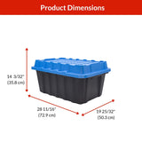 Heavy-Duty Polypropylene Tote with Domed Lid, 88-L I9S6 - product image 7