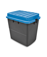 Heavy Duty Storage Box with Wheels and Latched Lid, 210-L, Black/Blue N6J8 - product image 1