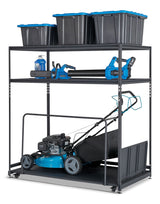Seasonal Storage Rack with Rolling Platform Cart, Black, 65.5-in x 35.5-in x 68-in W7T5 - product image 2