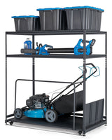 Seasonal Storage Rack with Rolling Platform Cart, Black, 65.5-in x 35.5-in x 68-in W7T5 - product image 3