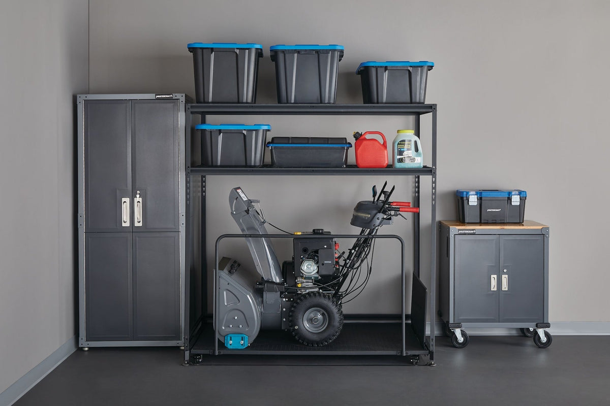 Seasonal Storage Rack with Rolling Platform Cart, Black, 65.5-in x 35.5-in x 68-in W7T5 - product image 5