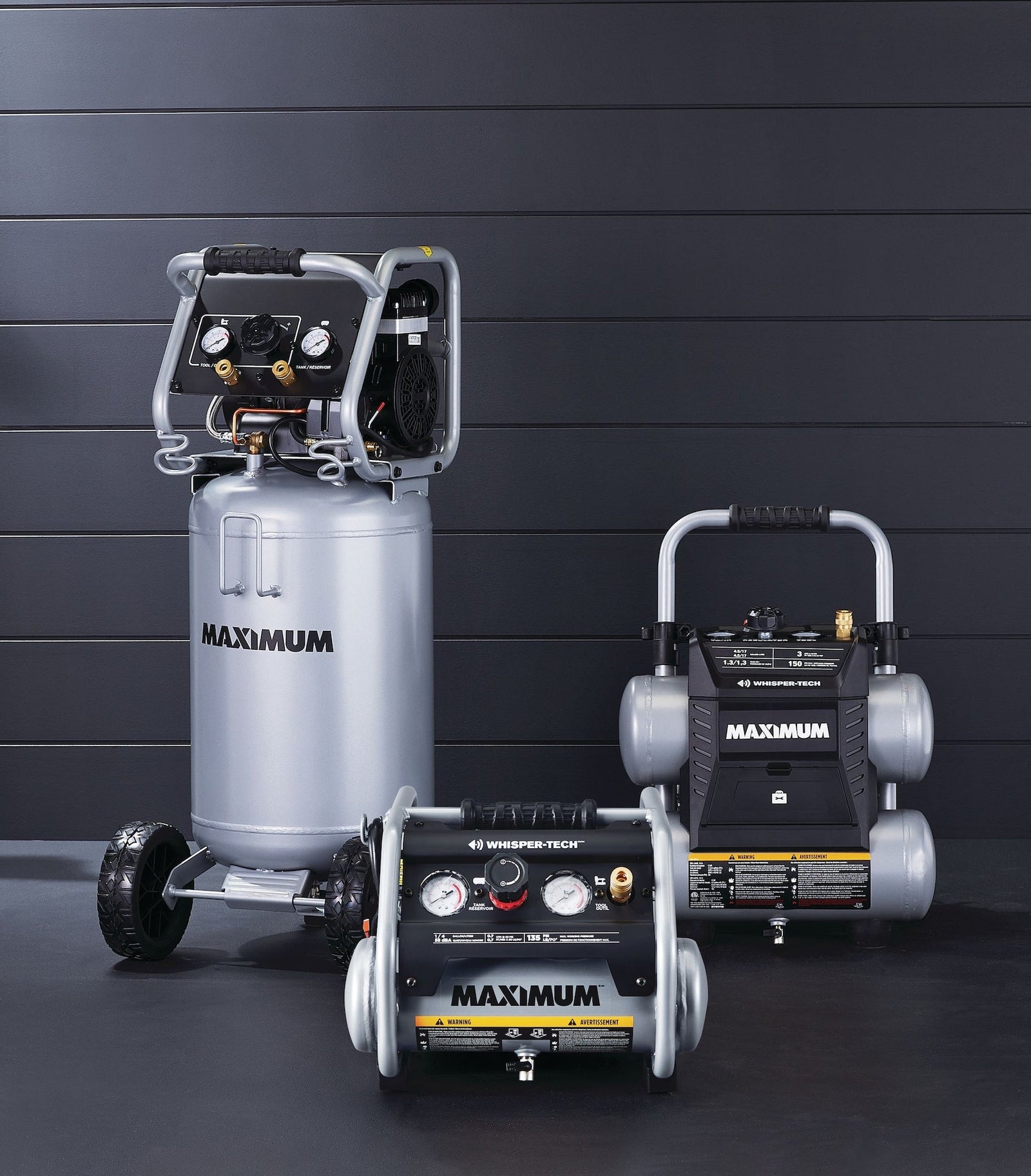 15-Gallon Oil-Free Quiet Portable Vertical Air Compressor with Top Tray S7B5 - product image 8