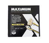 3-Outlet Locking Extension Cord, 50-ft, Yellow/Black U2T7 - product image 1