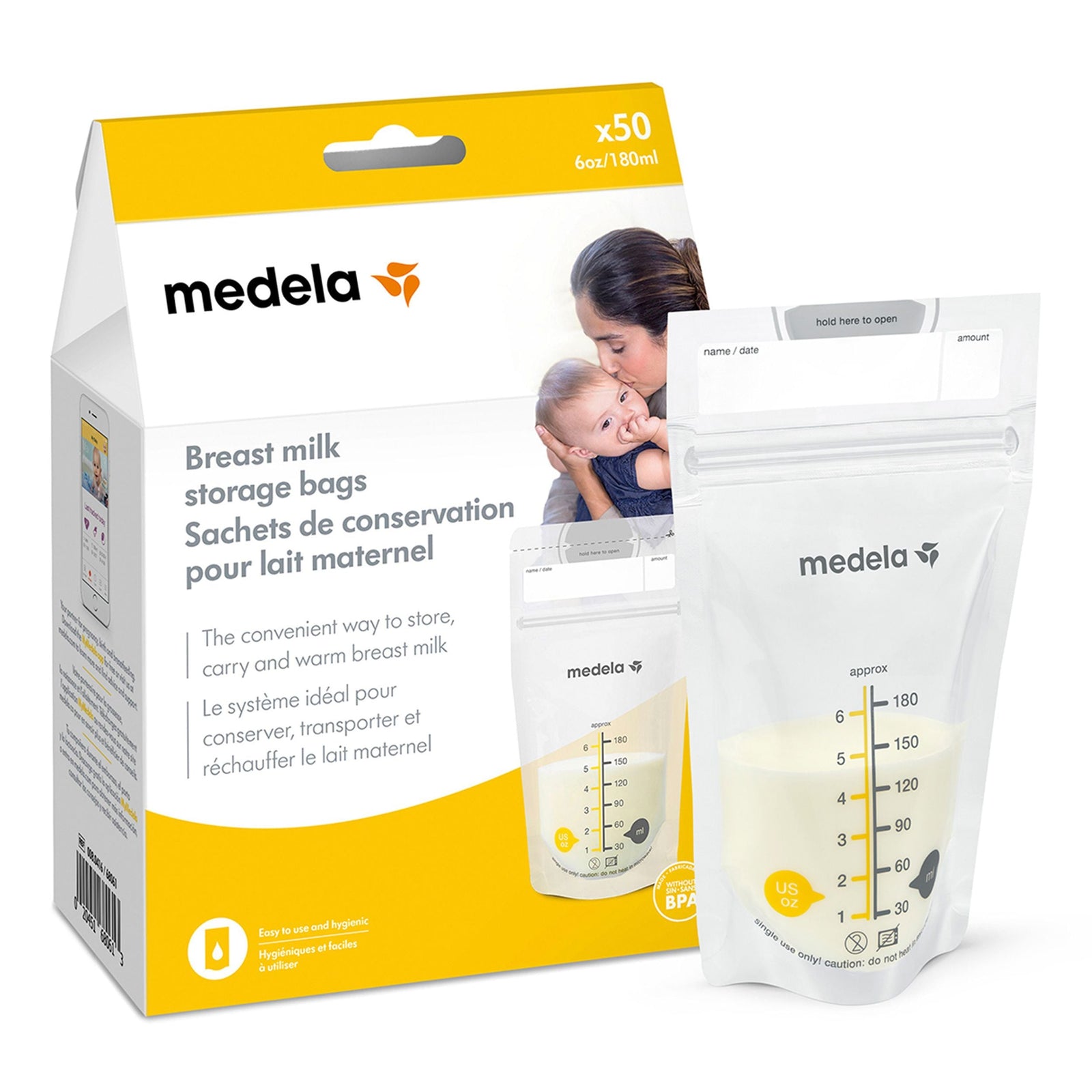 Breast Milk Storage Bags, 50-ct X2P2 - product image 1