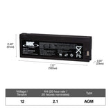 Battery 12-Volt 2.3 Ah SLA Battery W0F1 - product image 1