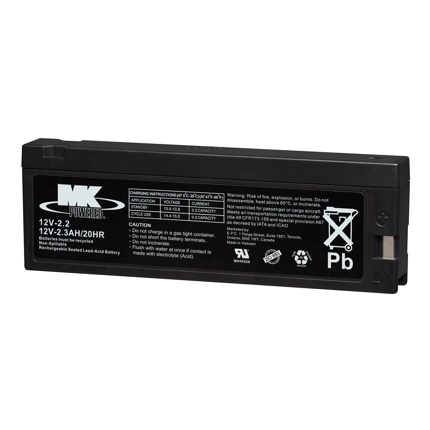 Battery 12-Volt 2.3 Ah SLA Battery J0J9 - product image 2