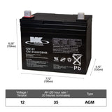 Battery 12-Volt 33 Ah Group Size U1 SLA Battery M8I3 - product image 1