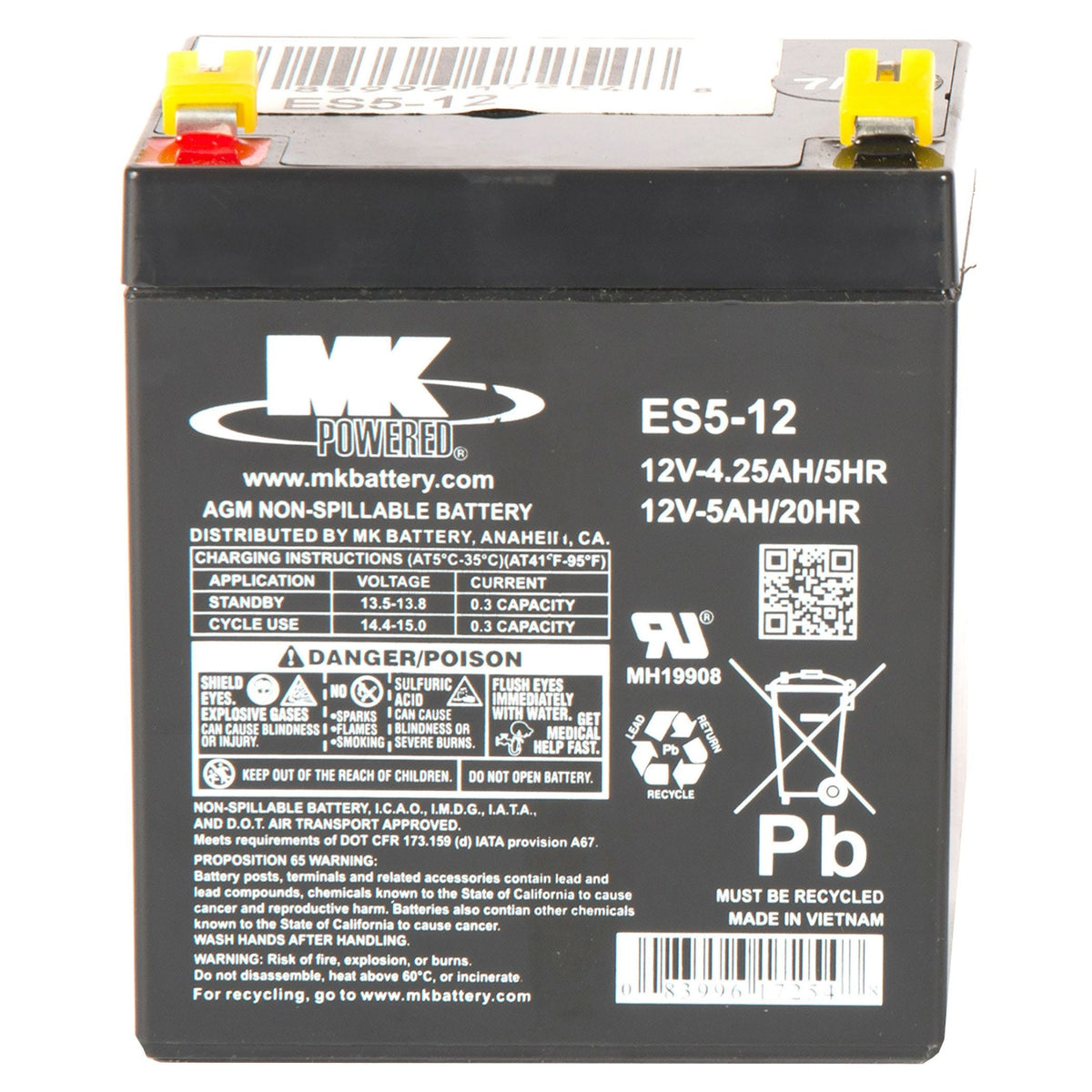 Battery 12-Volt 5 Ah SLA Battery, F2 Terminal N5G4 - product image 2