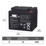 Battery 12-Volt 50 Ah SLA Battery C6U1 - product image 1