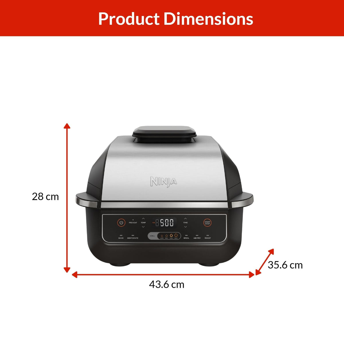 6-in-1 indoor Grill and Cyclonic Air Fryer, 4-qt C0P5 - product image 2