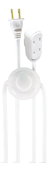 14-ft 7-in 16/2 Indoor Extension Cord, ON/OFF Foot Switch, White O9A9 - product image 1