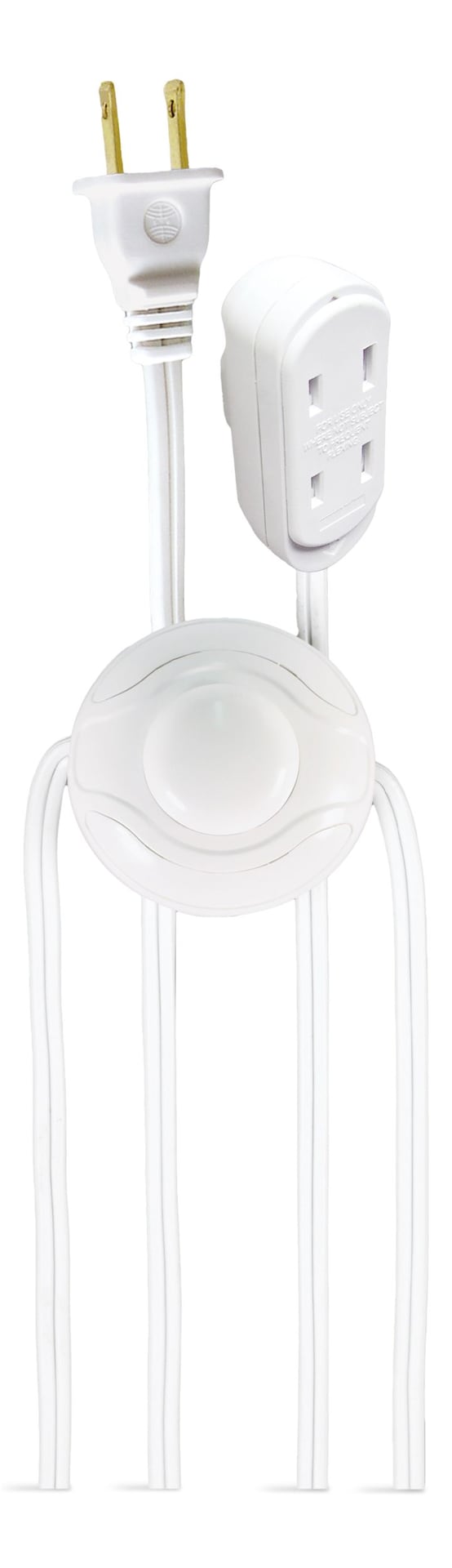 14-ft 7-in 16/2 Indoor Extension Cord, ON/OFF Foot Switch, White P7Z8 - product image 1