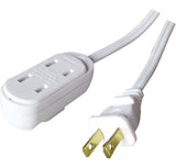 14-ft 9-in 16/2 Indoor Extension Cord, Light-Duty, 3 Outlets, White C1C7 - product image 3