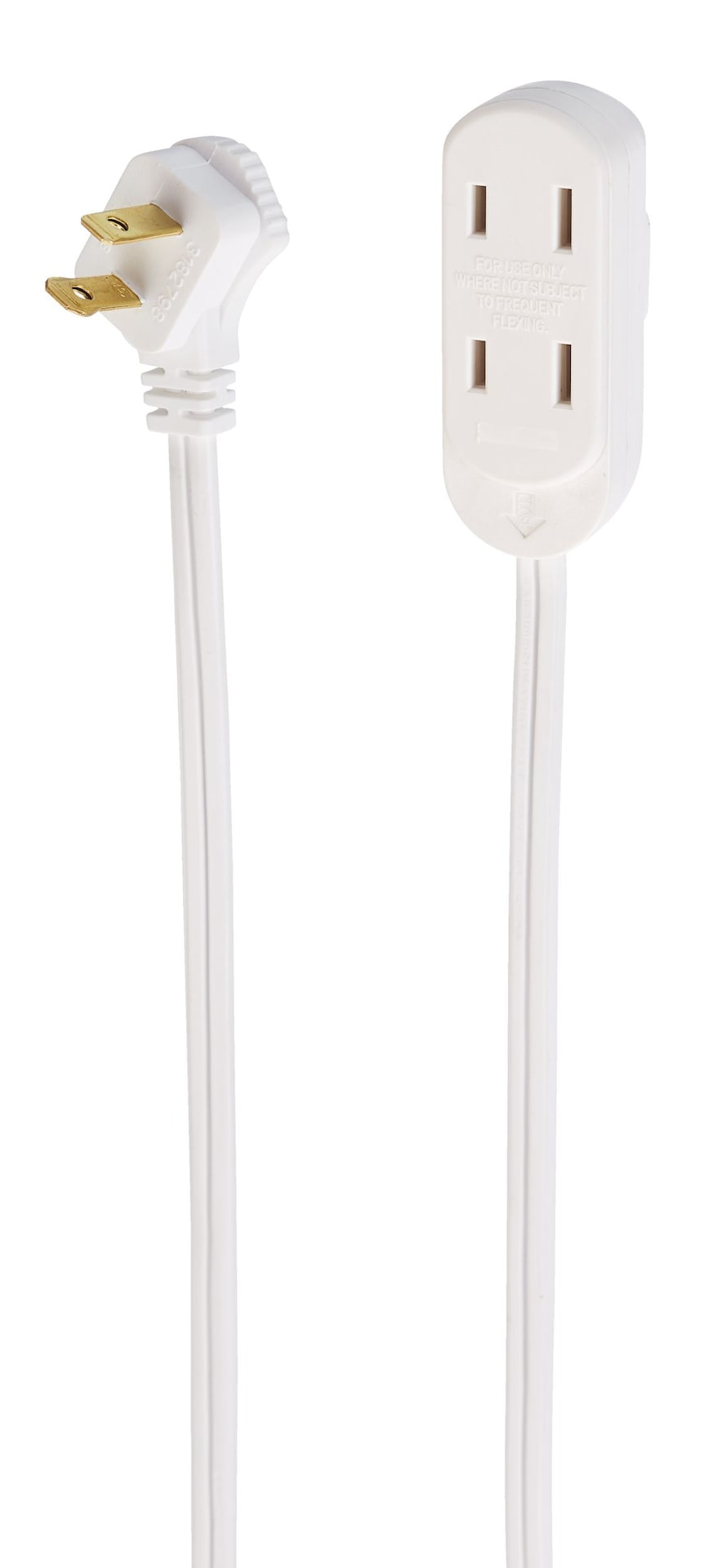 15-ft 16/2 Indoor Extension Cord, 3 Outlets, Flat Plug, White X7C1 - product image 4